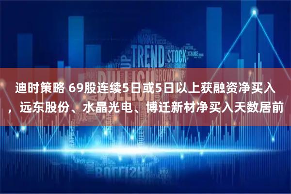 迪时策略 69股连续5日或5日以上获融资净买入，远东股份、水晶光电、博迁新材净买入天数居前